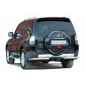 Защита заднего бампера «Уголки» (d63,5) для Mitsubishi Pajero IV (2006-2015)(Нерж. Сталь) купить недорого с доставкой в Копейск