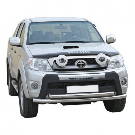 Защита переднего бампера «Труба двойная» (d63,5) для Toyota Hilux pickup (2008-2011)(Окрашенное) купить недорого с доставкой в Копейск