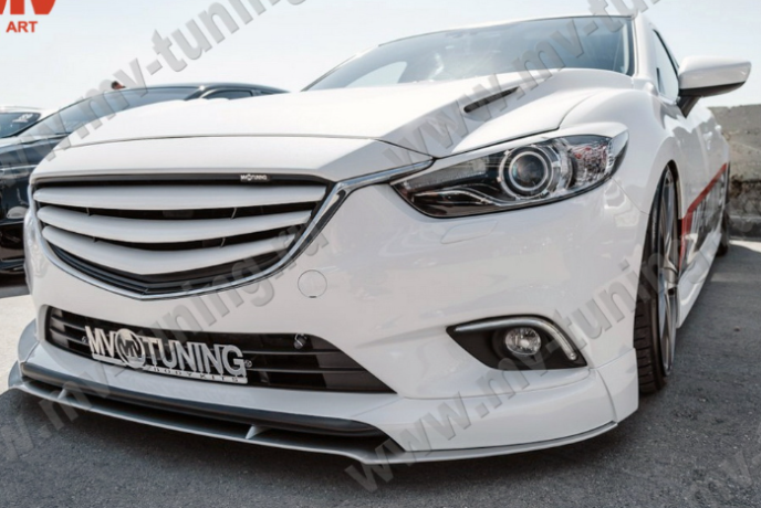 Сплиттер переднего бампера под клыки № 1 "SkyActivSport" для Mazda 6 (2013-н.в.) купить недорого с доставкой в Копейск