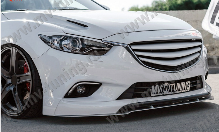 Сплиттер переднего бампера под клыки № 1 "SkyActivSport" для Mazda 6 (2013-н.в.) купить недорого с доставкой в Копейск