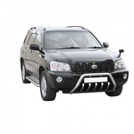 Защита порогов с алюминиевым листом (d63,5) для Toyota Kluger V Four (2003-2005)(Окрашенное) купить недорого с доставкой в Копейск