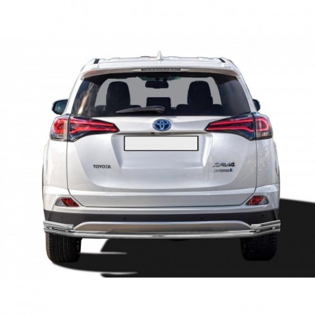 Защита заднего бампера «Труба с уголками» (d51/40) для Toyota RAV4 рестайлинг, (2015-н.в.)(Окрашенное) купить недорого с доставкой в Копейск