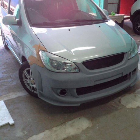 Бампер передний "Exclusive style" для Hyundai Getz рестайлинг (2004-2007 г.в.) купить недорого с доставкой в Копейск