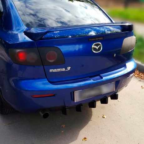 Задний дифузор "Крокодил" для Mazda 3 (2003-2009) глянец купить недорого с доставкой в Копейск