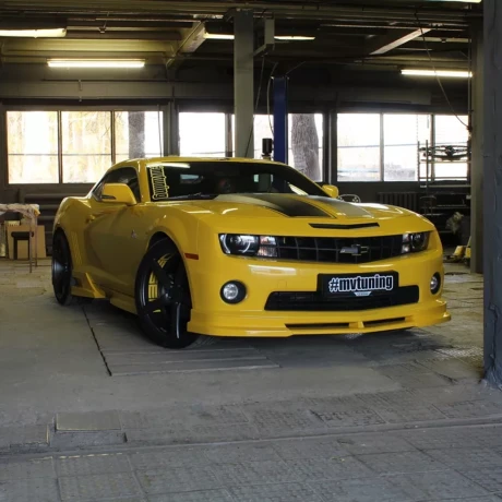 Накладка (юбка) переднего бампера (цельная) для Chevrolet Camaro SS (2009-2012) купить недорого с доставкой в Копейск