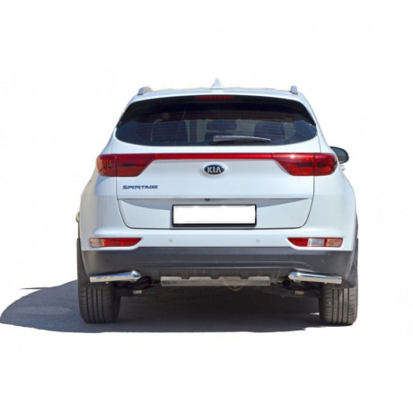 Защита заднего бампера «Уголки» (d51) для Kia Sportage (2016-н.в.)(Окрашенное) купить недорого с доставкой в Копейск