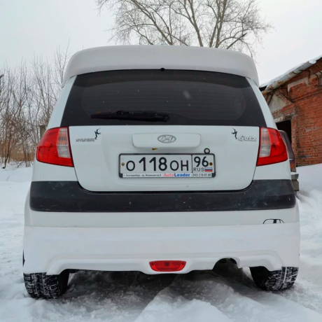 Накладка на задний бампер "Mugen style" для Hyundai Getz рестайлинг (2004-2007 г.в.) купить недорого с доставкой в Копейск