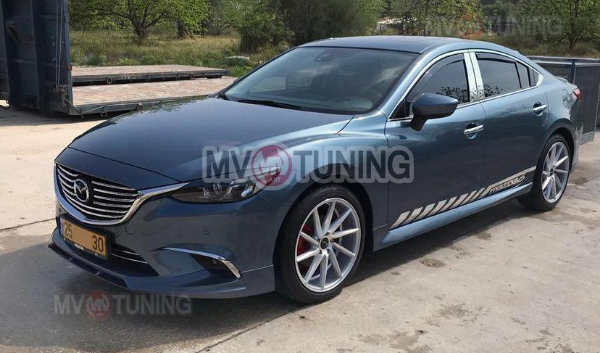 Клыки (накладки) переднего бампера "SkyActivSport" var №3 для Mazda 6 (2015-н.в.) купить недорого с доставкой в Копейск