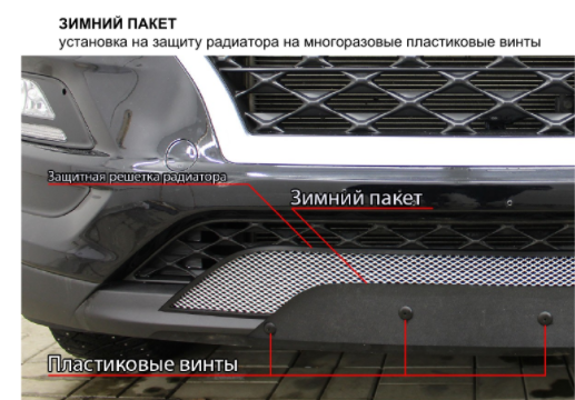 Зимняя защита радиатора "PREMIUM" Volvo V40 Cross Country I (2012-2016) купить недорого с доставкой в Копейск