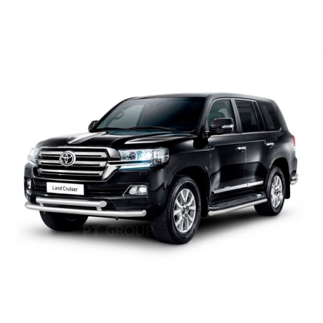 Защита переднего бампера двойная d63/63мм (НПС) Toyota Land Cruiser 200 (2014-н.в.) купить недорого с доставкой в Копейск