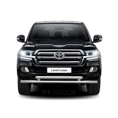 Защита переднего бампера двойная d63/63мм (НПС) Toyota Land Cruiser 200 (2014-н.в.) купить недорого с доставкой в Копейск