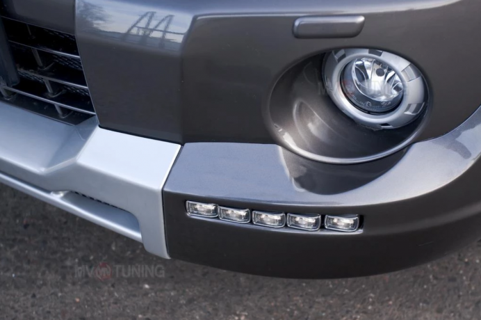 Накладка (юбка) переднего бампера "Broomer Design" (Без ДХЛ) для Mitsubishi Pajero IV (2006-2015) купить недорого с доставкой в Копейск