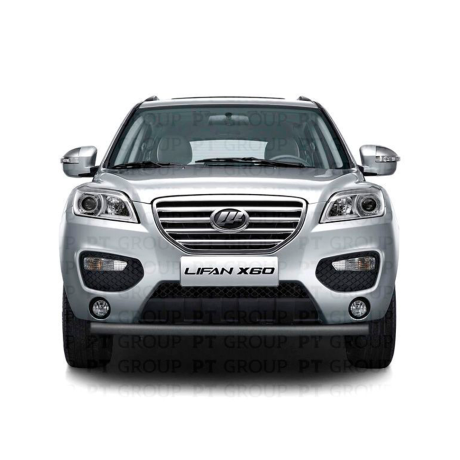 Защита переднего бампера одинарная d63мм ШАГРЕНЬ (ППК) LIFAN X60 (2012-2016 г.в.) купить недорого с доставкой в Копейск