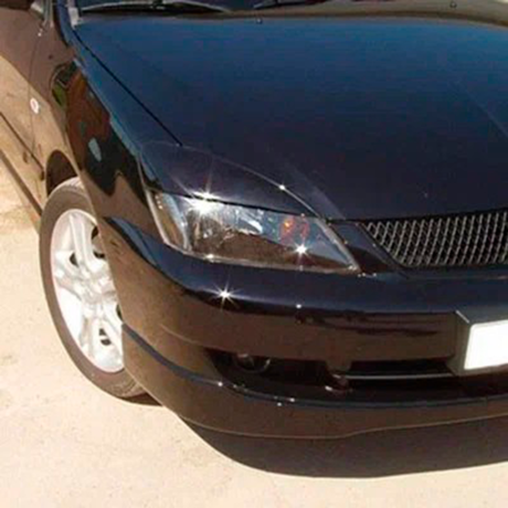 Накладки на фары (реснички) широкие "Эво" для Mitsubishi Lancer 9 (2003-2009) купить недорого с доставкой в Копейск