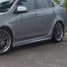 Накладки на пороги "Zodiak" для Mitsubishi Lancer X (2007-2016) купить недорого с доставкой в Копейск