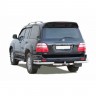 Защита заднего бампера «Уголки двойные» (d76) для Toyota Land Cruiser 100 (1998-2007)(Окрашенное) купить недорого с доставкой в Копейск