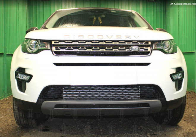Защита радиатора "Standart" Land Rover Discovery Sport (2014-2019) чёрная купить недорого с доставкой в Копейск