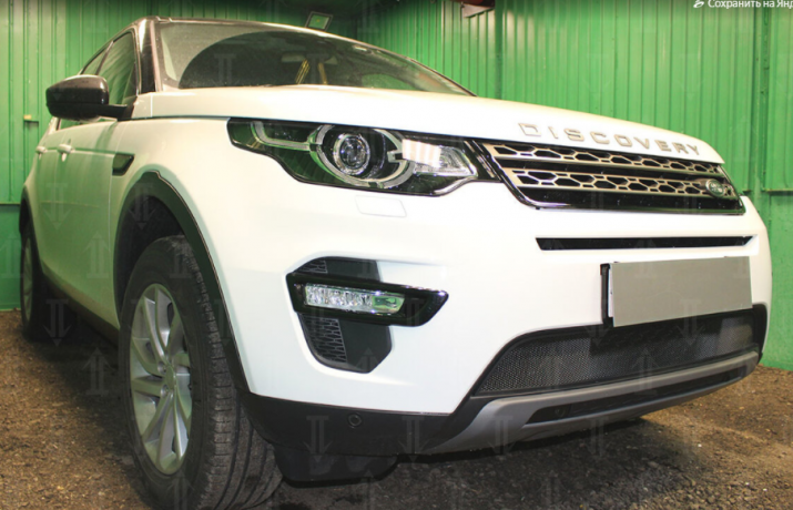 Защита радиатора "Standart" Land Rover Discovery Sport (2014-2019) чёрная купить недорого с доставкой в Копейск