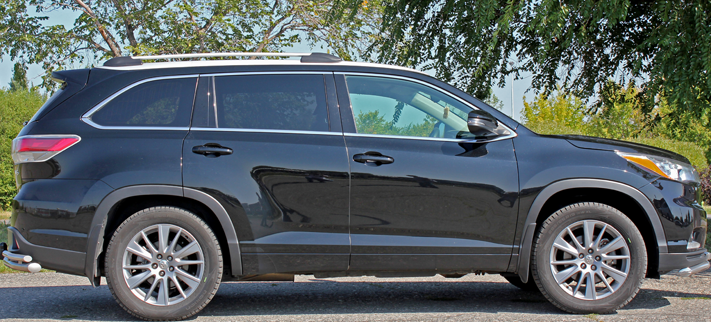 Рейлинги для Toyota Highlander (2013-2019) Серебристый пластик купить недорого с доставкой в Копейск