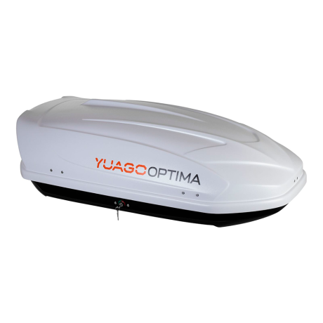 Автобокс YUAGO OPTIMA (тиснение) (EuroLock), белый, 390л купить недорого с доставкой в Копейск