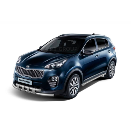 Защита порогов вогнутые d63мм (НПС) KIA Sportage (2016-н.в.) купить недорого с доставкой в Копейск