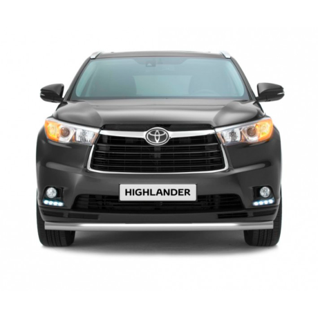 Защита переднего бампера одинарная d63мм (НПС) Toyota Highlander (2014-н.в.) купить недорого с доставкой в Копейск