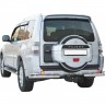 Защита заднего бампера «Уголки двойные» (d63,5) для Mitsubishi Pajero IV (2006-2015)(Окрашенное) купить недорого с доставкой в Копейск