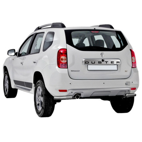 Защита заднего бампера «Уголки» (d63,5) для Renault Duster (2011-2015)(Нерж. Сталь) купить недорого с доставкой в Копейск