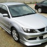 Накладка (юбка) переднего бампера "EVO" (Для бампера EVO) для Mitsubishi Lancer IX (2003-2009) купить недорого с доставкой в Копейск