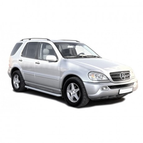 Защита порогов с алюминиевым листом (d63,5) для Mercedes-Benz ML 320/350 (2001-2005)(Окрашенное) купить недорого с доставкой в Копейск