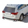 Защита заднего бампера «Уголки двойные» (d63,5) для Mitsubishi Outlander (2015-н.в.)(Окрашенное) купить недорого с доставкой в Копейск
