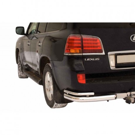 Защита заднего бампера «Уголки двойные» (d76) для Lexus LX 570 (2008-2012)(Окрашенное) купить недорого с доставкой в Копейск