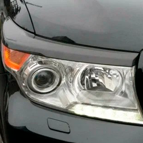 Накладки на фары (реснички) для Toyota Land Cruiser 200 (2007-2012) купить недорого с доставкой в Копейск