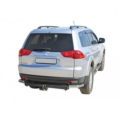 Защита заднего бампера «Уголки» (d63,5) для Mitsubishi Pajero Sport (2008-2013)(Окрашенное) купить недорого с доставкой в Копейск