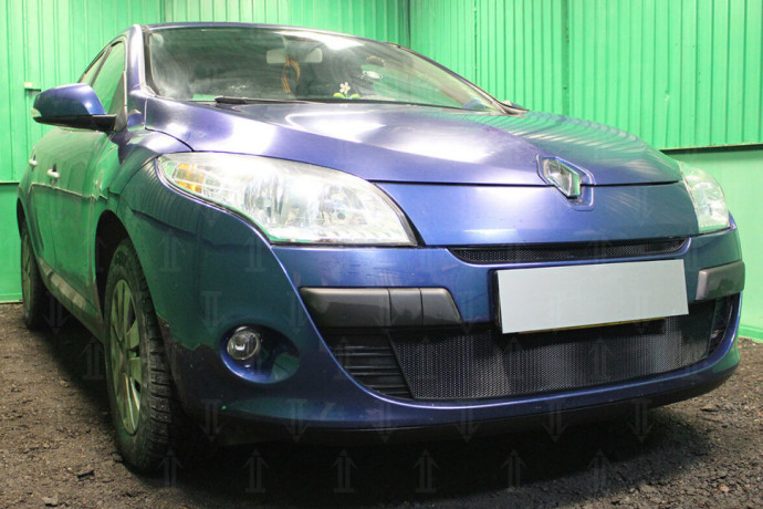 Защита радиатора "Standart" Renault Megane (2008-2012) низ, чёрная купить недорого с доставкой в Копейск