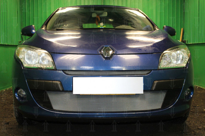 Защита радиатора "Standart" Renault Megane (2008-2012) верх, хром купить недорого с доставкой в Копейск