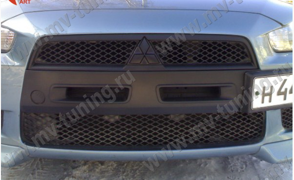 Воздуховоды радиатора в передний бампер (Цельные) var №1 для Mitsubishi Lancer X (2007-2010) купить недорого с доставкой в Копейск