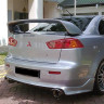 Накладка (юбка) заднего бампера "Zodiak" var №2 (двойной выхлоп) для Mitsubishi Lancer X (2007-2016) купить недорого с доставкой в Копейск
