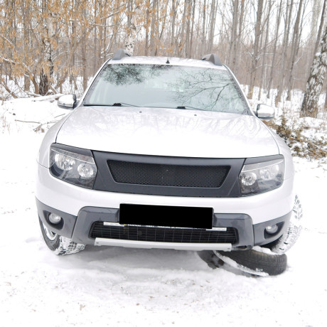 Решетка радиатора "DM-style" (тисненый пластик) для Renault Duster (2010-2021) купить недорого с доставкой в Копейск