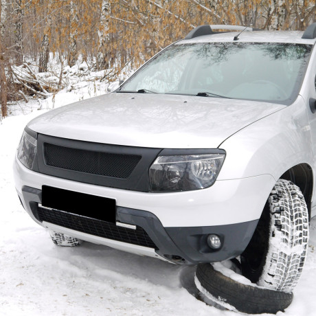 Решетка радиатора "DM-style" (тисненый пластик) для Renault Duster (2010-2021) купить недорого с доставкой в Копейск