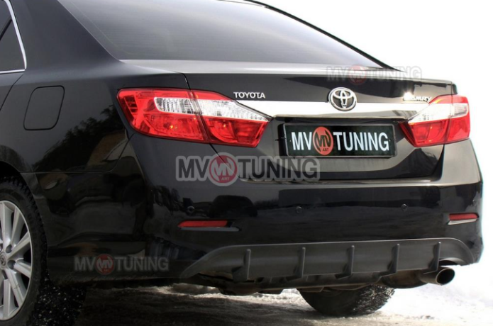 Диффузор заднего бампера var №1 (под окраску) для Toyota Camry XV50 (2012-2014) купить недорого с доставкой в Копейск