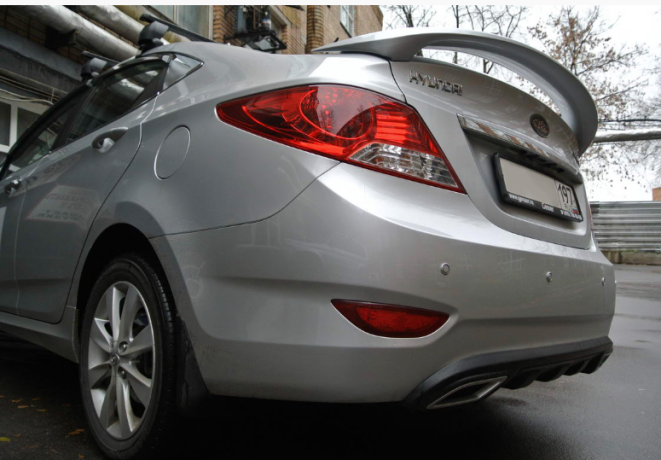 Спойлер высокий для Hyundai Solaris (2010-2016) купить недорого с доставкой в Копейск