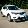 Защита переднего бампера одинарная d63мм (НПС) Nissan X-Trail (2015-н.в.) купить недорого с доставкой в Копейск