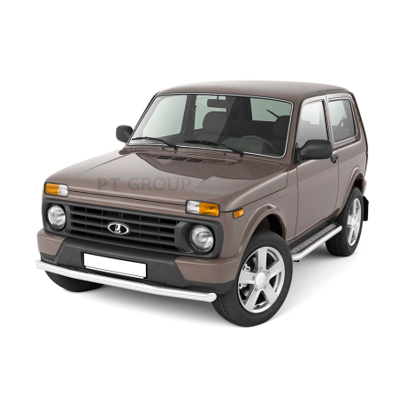 Защита переднего бампера одинарная d63мм (НПС) для L@DA 4x4 Urban (2015 г.в.) купить недорого с доставкой в Копейск