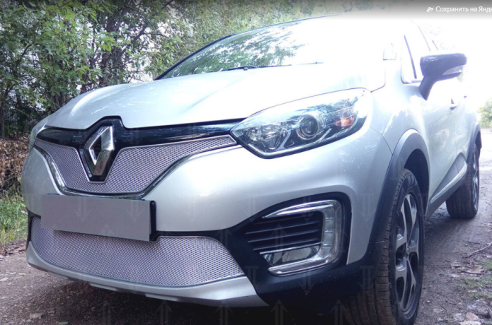 Защита радиатора "PREMIUM" Renault Kaptur (2016-2020) верх, хром купить недорого с доставкой в Копейск
