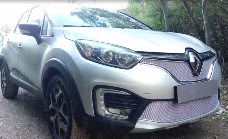 Защита радиатора "PREMIUM" Renault Kaptur (2016-2020) верх, хром купить недорого с доставкой в Копейск