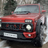 Решетка радиатора "TITAN" для B@3 2121, 21213, 21214, 2131 "L@DA 4x4" (с защитной сеткой) Черное матовое купить недорого с доставкой в Копейск