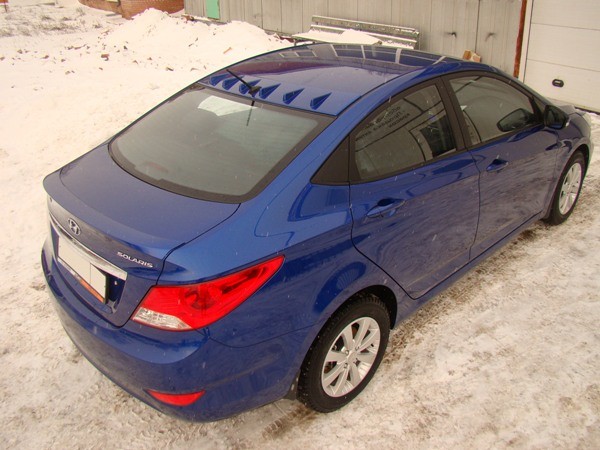 Аэродинамический рассекатель на крышу 6 зубьев для Hyundai Solaris (2010-2016) купить недорого с доставкой в Копейск