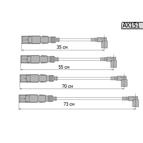 Провода высоковольтные для Audi, Skoda, Seat, Volkswagen (комплект) 4660039125202 купить недорого с доставкой в Копейск