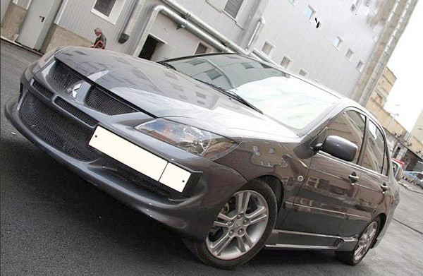 Накладки на фары (реснички) узкие var №1 для Mitsubishi Lancer IX (2003-2009) купить недорого с доставкой в Копейск